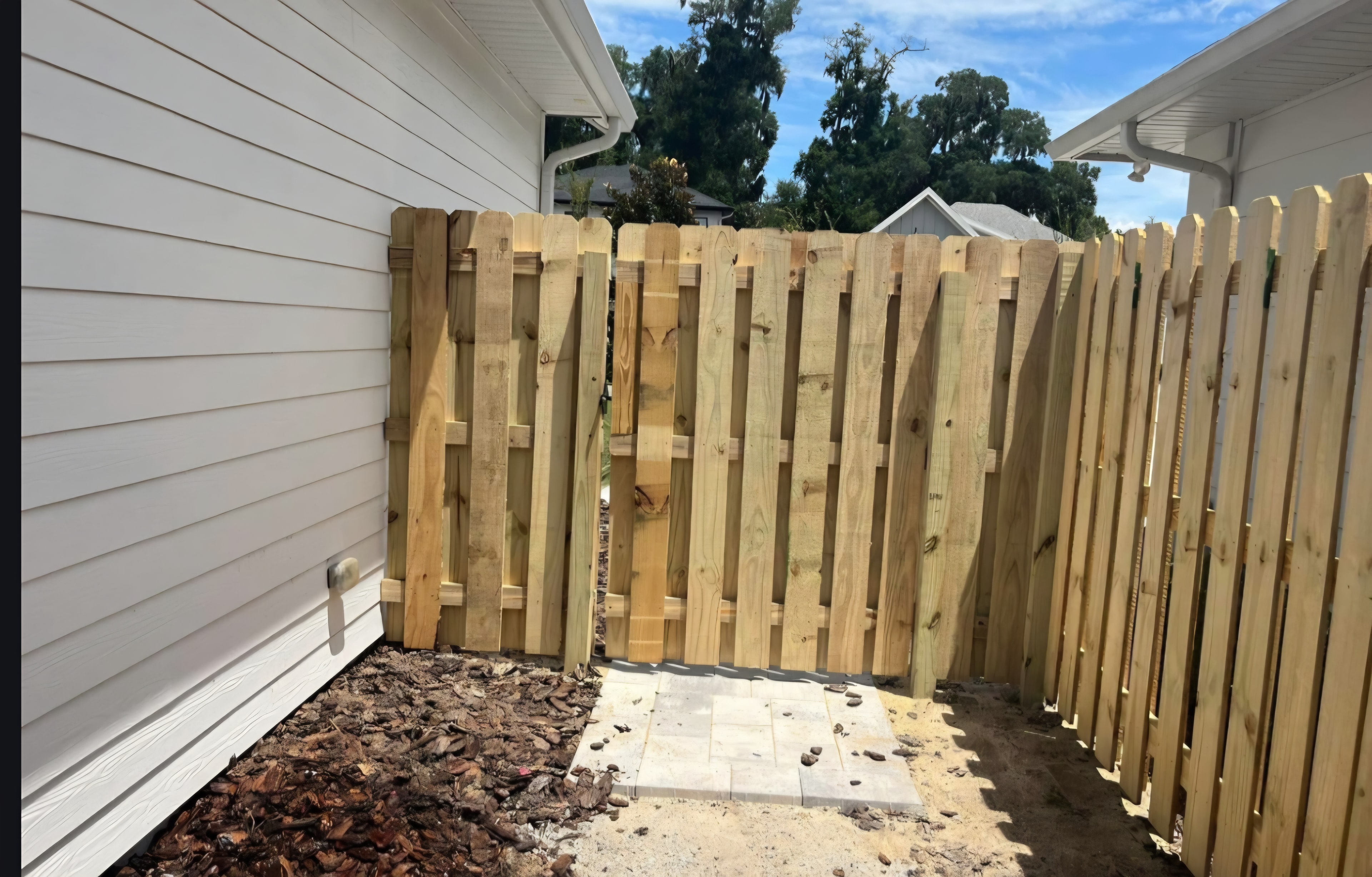 Privacy fencing with gate